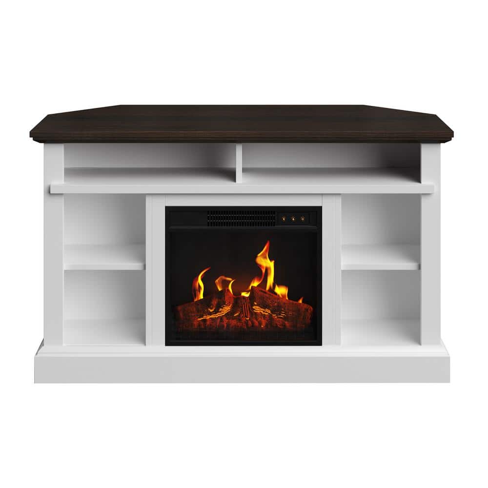 Northwest Corner TV Stand with Electric Fireplace Fits 55 in. TVs