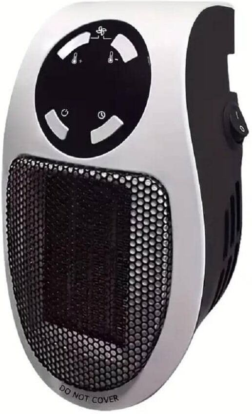 Etokfoks 500-Watt 6.5 in. White Electric Small Ceramic Heater with Heating and Fan Modes, Plug And Play Mini Quick Space Heater