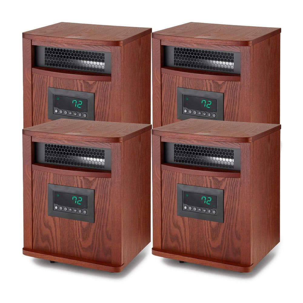 Lifesmart 6 Element 1500-Watt Portable Infrared Quartz Mica Space Heater (4-Pack)