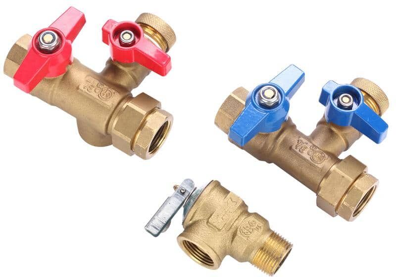 Paragon 3/4 in. Universal Brass Tankless Water Heater Isolation Valve Service Kit with Pressure Relief Valve