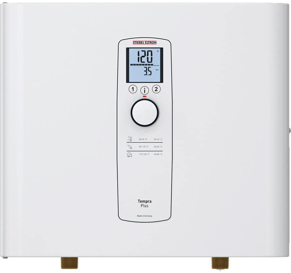 Eltron Tempra 12 Plus Advanced Flow Control & Self-Modulating 12 kW 2.34 GPM Compact Residential Electric Tankless Water Heater