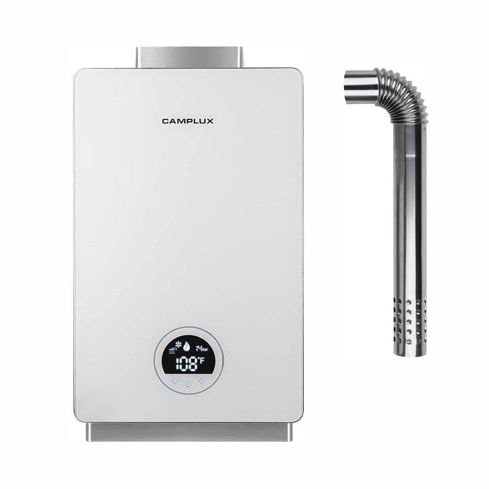 CAMPLUX ENJOY OUTDOOR LIFE Camplux 3.18 GPM Indoor Smart Propane Tankless Water Heater, White