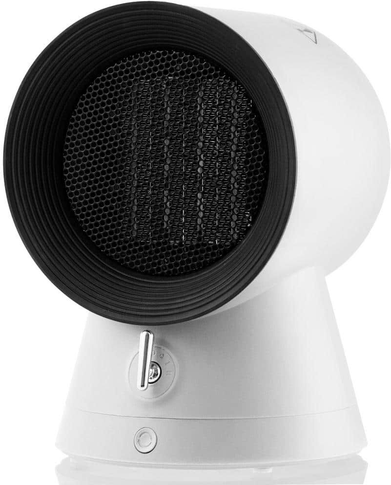 Gymax 1500-Watt 10.5 in. H Portable PTC Electric Ceramic Space Heater Mini Desktop Heating Fan White