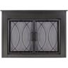 Pleasant Hearth Amhearst Large Glass Fireplace Doors