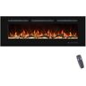 Prismaster ...keeps your home stylish 60 in. Electric Fireplace Inserts, Wall Mounted with 13 Flame Colors, Thermostat in Black