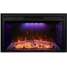 Prismaster ...keeps your home stylish 33 in.Wide 21 in. Height Electric Fireplace Inserts, Retro Fireplace Heater w/Overheating protection, 1500-Watt Black