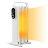 Costway 1500-Watt White Electric Oil-Filled Radiator Heater Space Heater with Foldable Rack