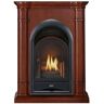 ProCom Heating 15 000 BTU Dual Fuel Vent Free Gas Fireplace System T-Stat Control in Walnut