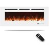 Prismaster ...keeps your home stylish 48 in. Electric Fireplace Inserts, Wall Mounted with 13 Flame Colors, Thermostat in White