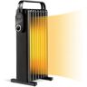 Costway 1500-Watt Black Electric Oil-Filled Radiator Heater Space Heater with Foldable Rack