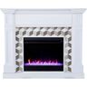 Southern Enterprises Banton 48 in. Color Changing Electric Fireplace in White