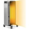 Costway 1500-Watt Oil-Filled Radiator Heater Portable Electric Space Heater 3 Heat Settings