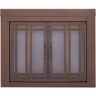 Pleasant Hearth Aerin Medium Burnished Bronze Glass Fireplace Doors