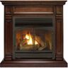 Rio 44 in. Ventless Dual Fuel Gas Fireplace in Walnut with Remote Control