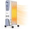 Costway 1500-Watt Electric Oil-Filled Radiator Space Heater 7-Fin Thermostat Room Radiant Space Heater