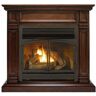 Rio 44 in. Ventless Dual Fuel Gas Fireplace in Walnut with Thermostat