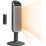 Lasko 1500W 29 in. Gray Electric Pedestal Ceramic Oscillating Space Heater with Digital Display and Remote Control