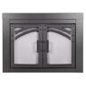 Pleasant Hearth Axel Small Glass Fireplace Doors