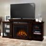 Real Flame Calie Entertainment 67 in. Media Console Electric Fireplace TV Stand in Dark Walnut