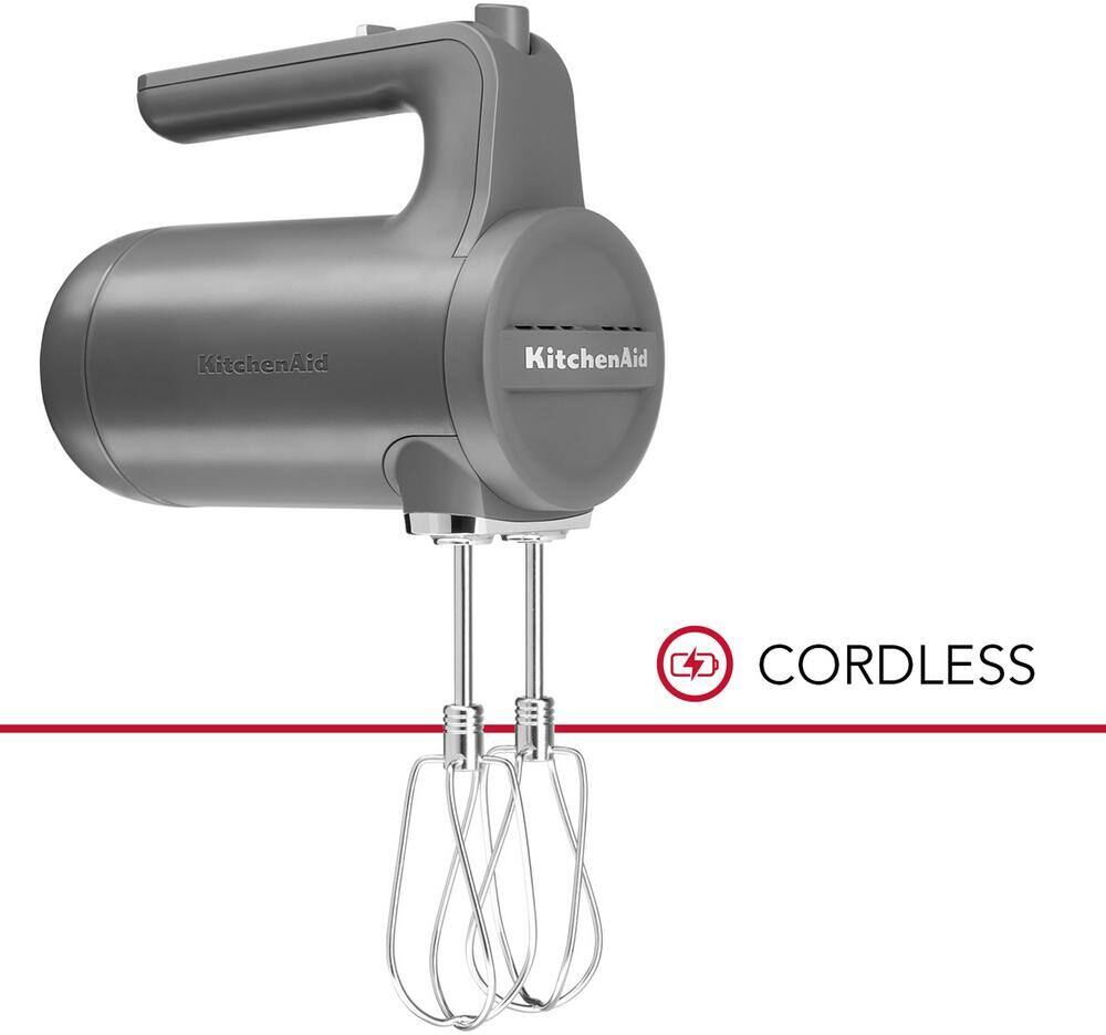 KitchenAid Cordless 7-Speed Charcoal Grey Hand Mixer