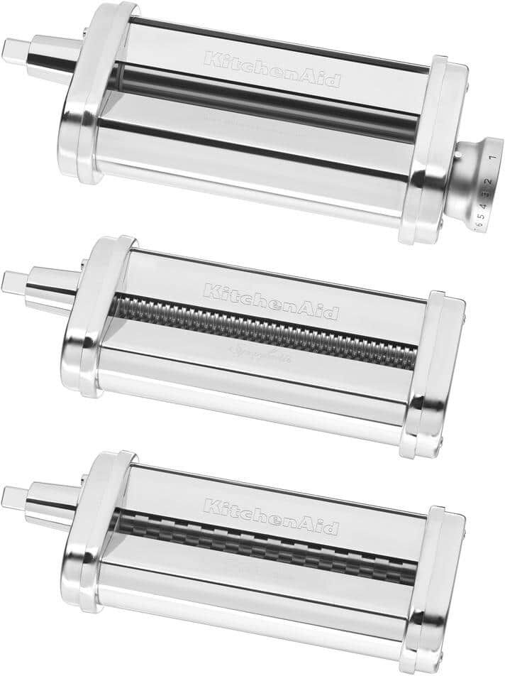 KitchenAid 3-Piece Gray Pasta Roller and Cutter Attachments for  Stand Mixer