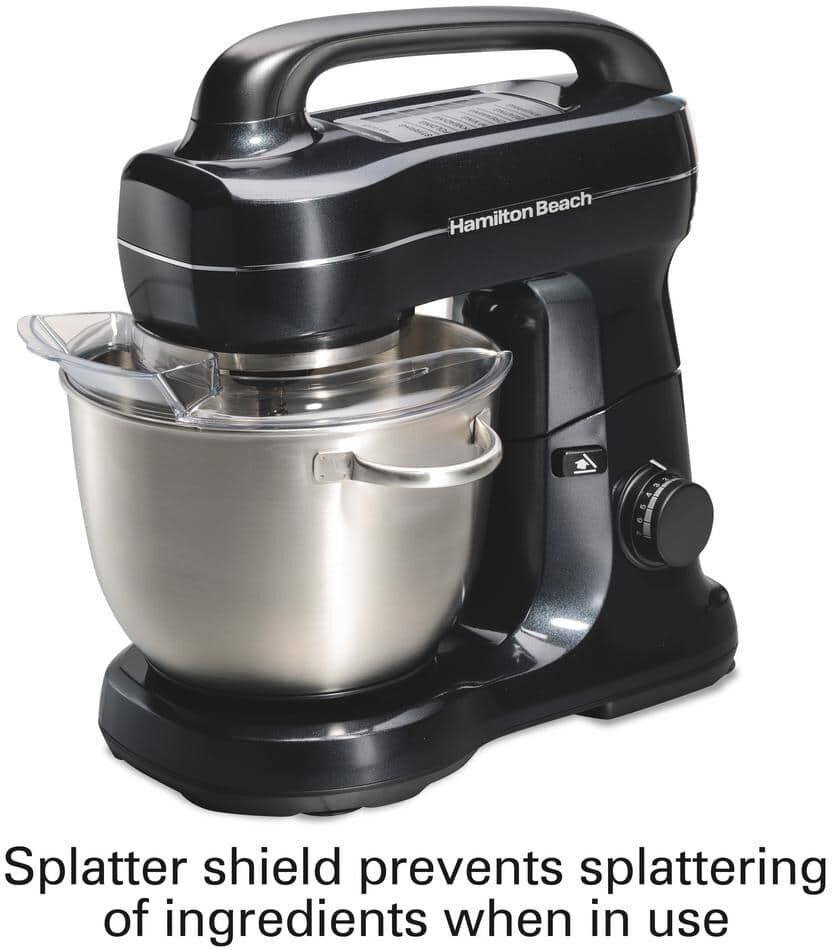 Hamilton Beach 4 Qt. 7-Speed Black Stand Mixer