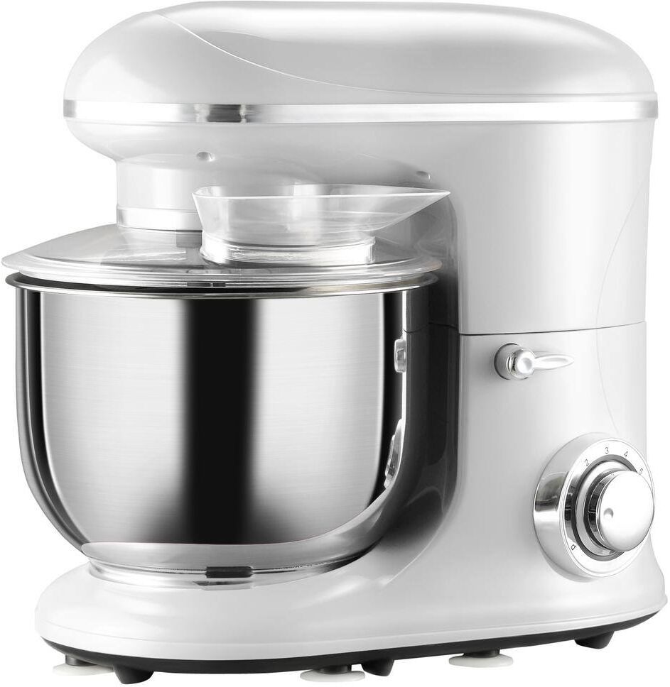Best Dough Mixers: Top 10 Stand Mixers Reviewed 44 HOMCOM 6 qt. 6-Speed Silver Stainless Steel Stand Mixer with Dough Hook and Splash Guard