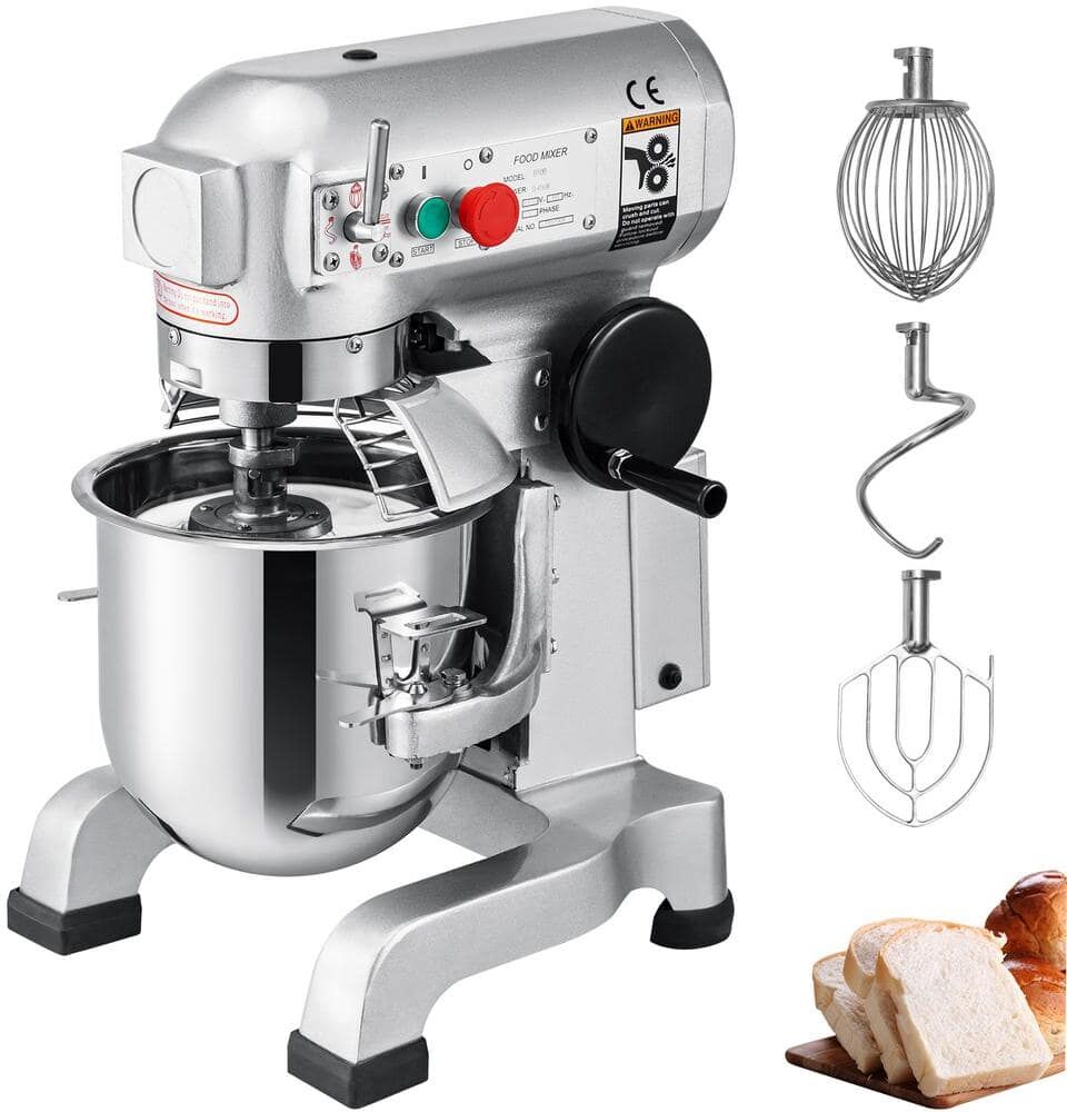 Best Dough Mixers: Top 10 Stand Mixers Reviewed 22 VEVOR 30 Qt. Commercial Dough Mixer 3-Speeds Adjustable Mixer Silver Electric Stand with Stainless Steel for Restaurants