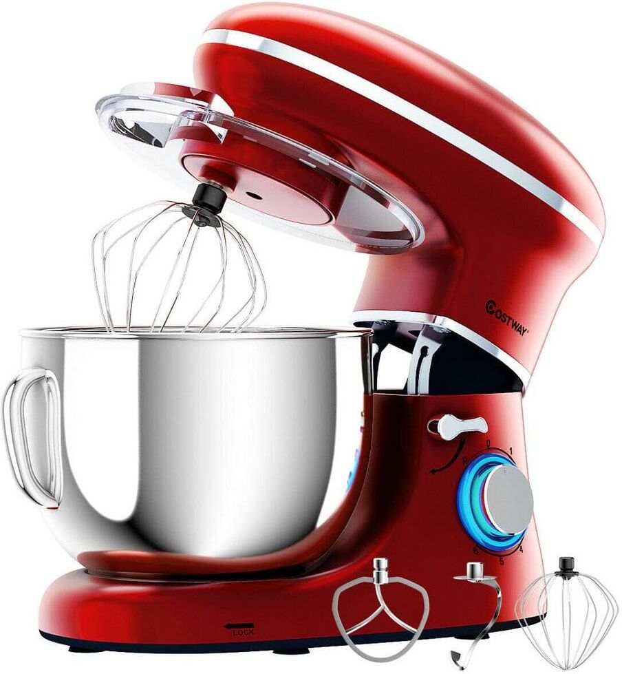 Best Dough Mixers: Top 10 Stand Mixers Reviewed 57 Costway 660W 6.3 qt. . 6-Speed Red Stainless Steel Stand Mixer with Dough Hook