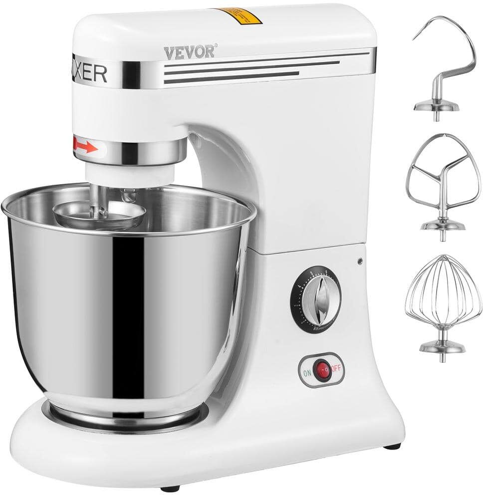 Best Dough Mixers: Top 10 Stand Mixers Reviewed 24 VEVOR Metal Stand Mixer 600-W Electric Dough Mixer with 11-Speeds Tilt-Head Food Mixer 7.4 qt. Stainless Steel Bowl, White