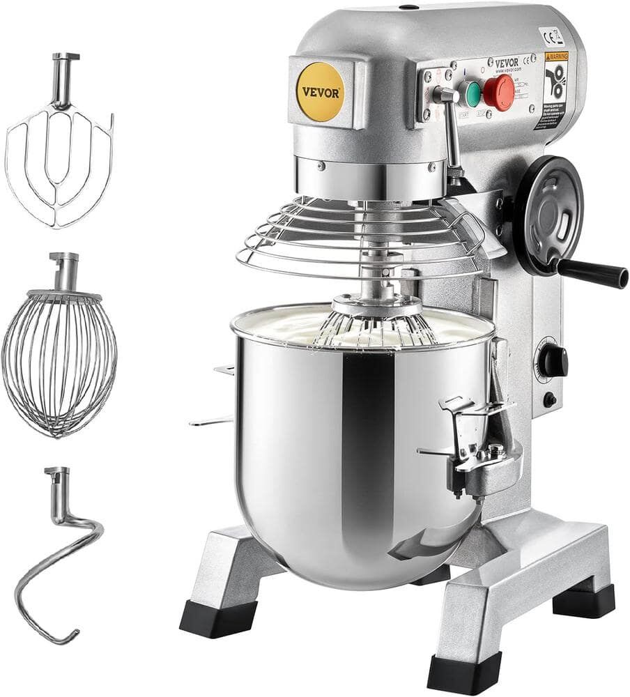 Best Dough Mixers: Top 10 Stand Mixers Reviewed 21 VEVOR Commercial Stand Mixer 15 qt. Dough Mixer Heavy Duty Silver Electric Food Mixer with 3-Speeds Adjustable 500 W