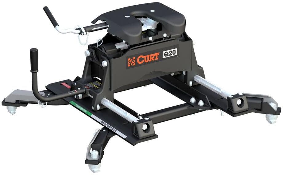 CURT Q20 5th Wheel Hitch with Roller and Ram Puck System Adapter