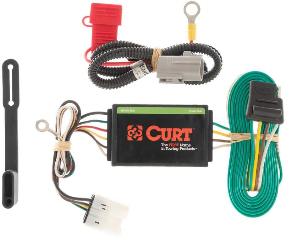 CURT Custom Vehicle-Trailer Wiring Harness, 4-Flat, Select Mitsubishi Outlander, OEM Tow Package Required, Quick T-Connector