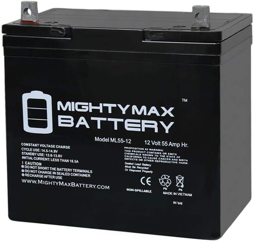 MIGHTY MAX BATTERY 12V 55Ah SLA Battery Replaces AGM BCI Group 34/78 Car and Truck