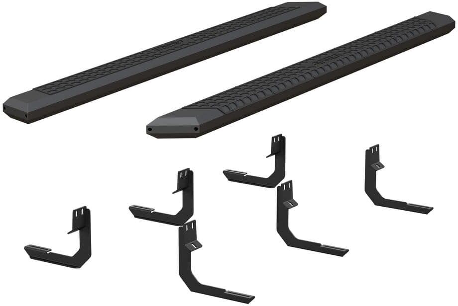 Aries AdvantEDGE Black Aluminum 85-Inch Truck Running Boards, Select Nissan Titan, XD