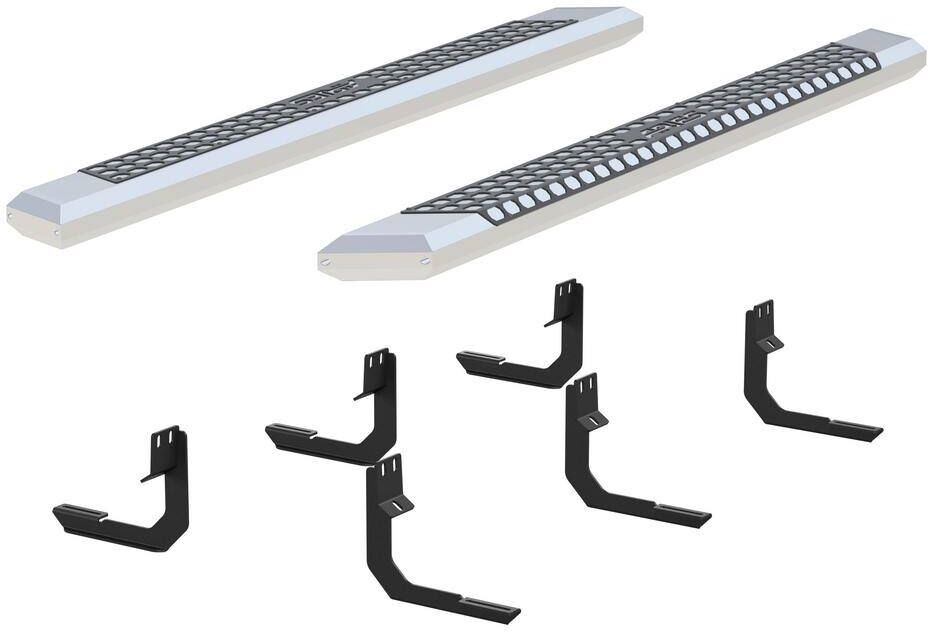 Aries AdvantEDGE Chrome Aluminum 75-Inch Truck Running Boards, Select Nissan Titan