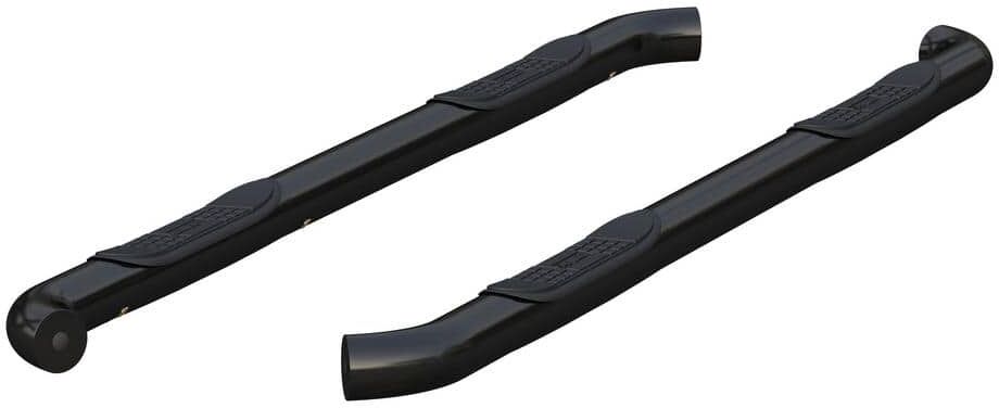 Aries 3-Inch Round Black Steel Nerf Bars, No-Drill, Select Nissan Titan, XD