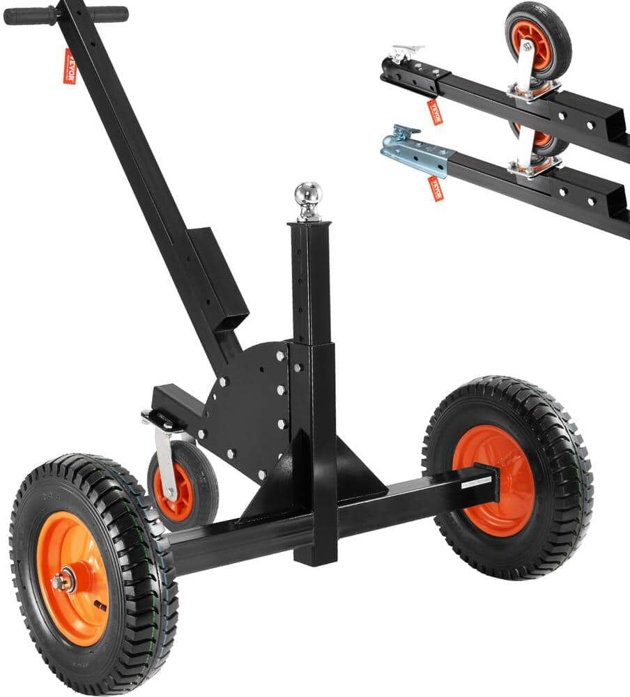 VEVOR Adjustable Trailer Dolly 1500 lbs. Trailer Mover with 23.6 - 35.4 in. Height and 2 in. Ball for Moving Car, RV, Trailer