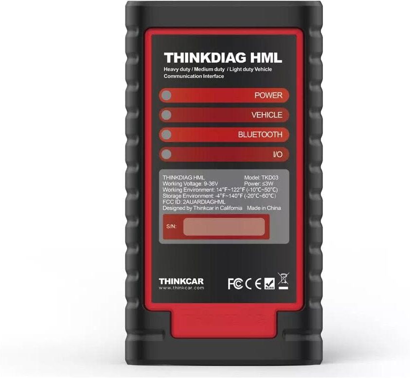 Thinkcar Full System OBD2 Scanner Car Code Reader Heavy Truck Adapter Interface Vehicle Diagnostic Tool THINKDIAG HML