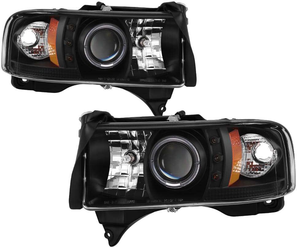 Spyder Auto Dodge Ram 1500 94-01 / Ram 2500/3500 94-02 / 99-01 Ram Sport - Projector Headlights - LED Halo- Black