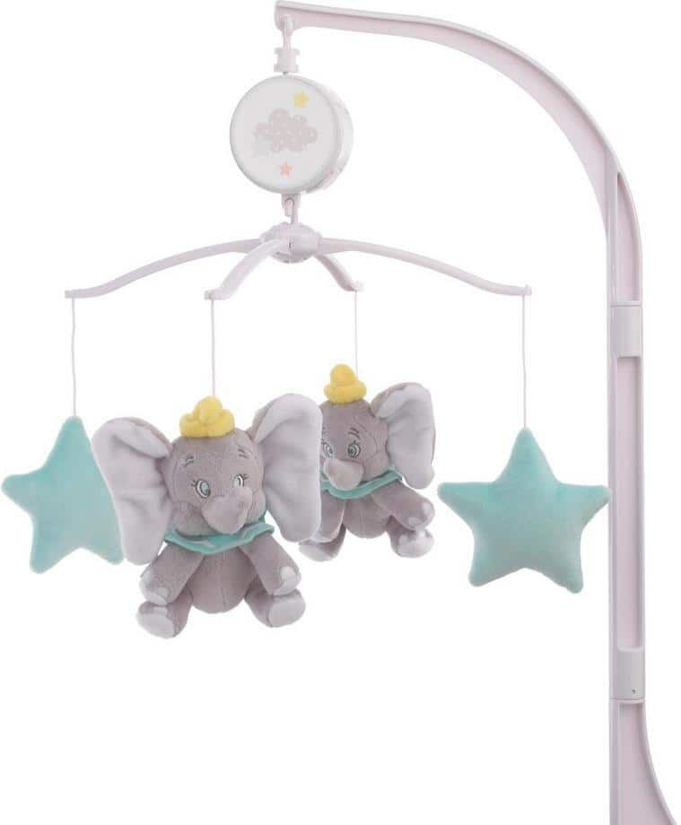 Disney Dumbo - Shine Bright Little Star Aqua, Grey and Yellow Musical Mobile