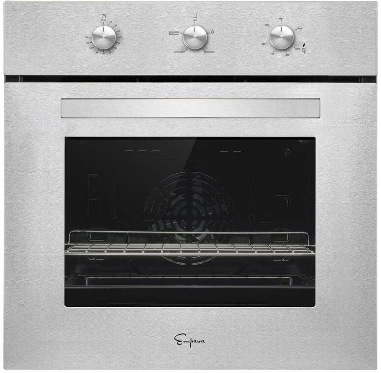 Empava 24 in. 2.3 cu. ft. Single Propane Gas Wall Oven with Convection and Mechanical Timer in Stainless Steel