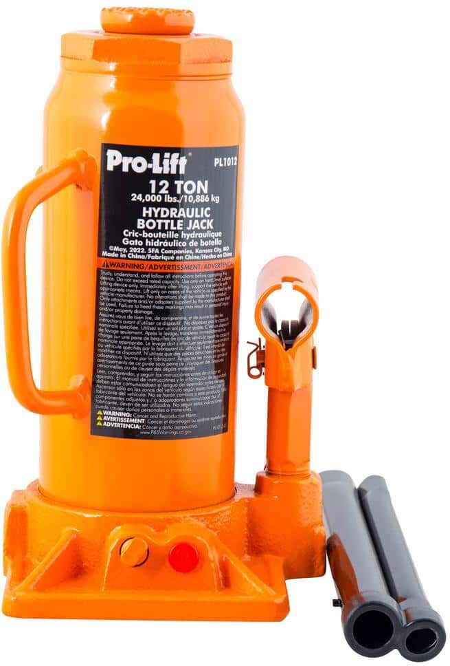 Pro-Lift 12-Ton Hydraulic Bottle Jack with Pump Handle