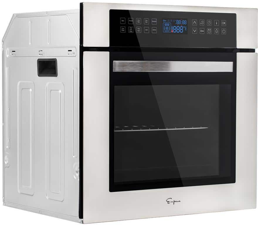 Empava 24 in. Single Electric Wall Oven with Convection Fan in Stainless Steel