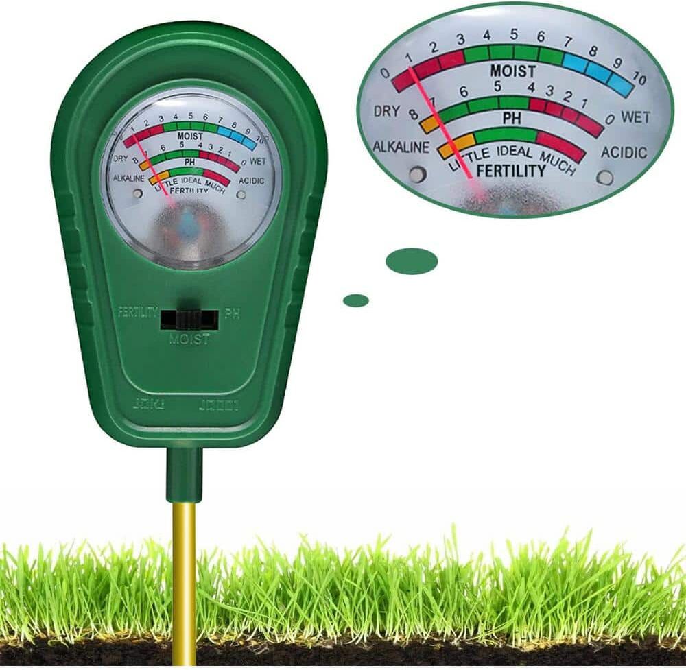 Cubilan Soil Moisture Meter, 3-in-1 Soil Test Kit/Soil pH Meter/Fertility Soil Tester, Soil Hygrometer for Outdoor, Indoor