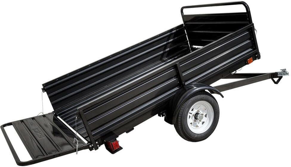 DK2 1639 lb. Payload Capacity 4.5 ft. x 7.5 ft. Utility Trailer Kit with Bed Tilt and Collapsing Ends to Extend Bed to 12 ft