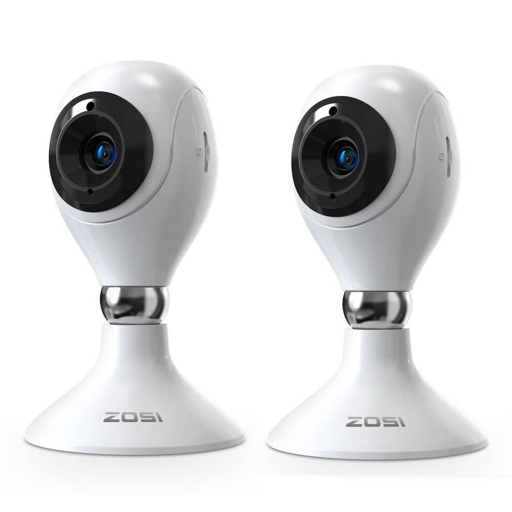 ZOSI 3MP 2K WiFi Home Smart Security Camera with 2-Way Audio, Human Detection, Local/Cloud Storage, Work with Alexa