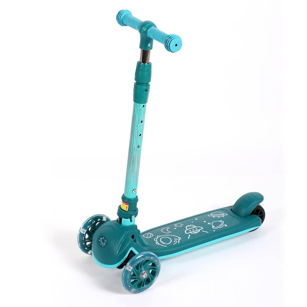 HOTEBIKE 24.4 in. Adjustable Height Handlebars Kick Scooter with Wide Standing Board Suit for Aged 3-10