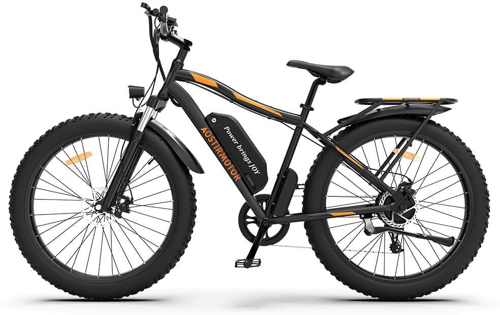 26 in. 750-Watt Black Electric Bike Fat Tire P7 48-Volt 13 mAh Adult Removable Lithium Battery