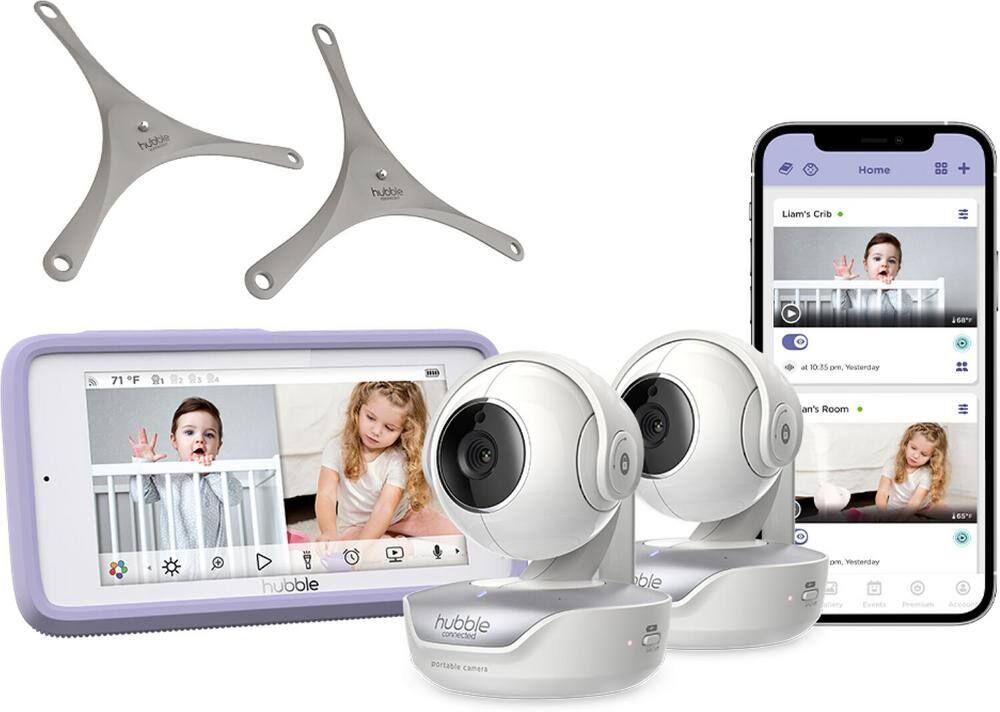 Hubble Nursery Pal Deluxe Twin Wireless, Wi-Fi Enabled Baby Monitor